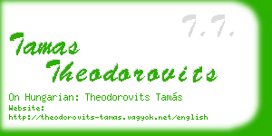 tamas theodorovits business card