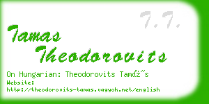 tamas theodorovits business card